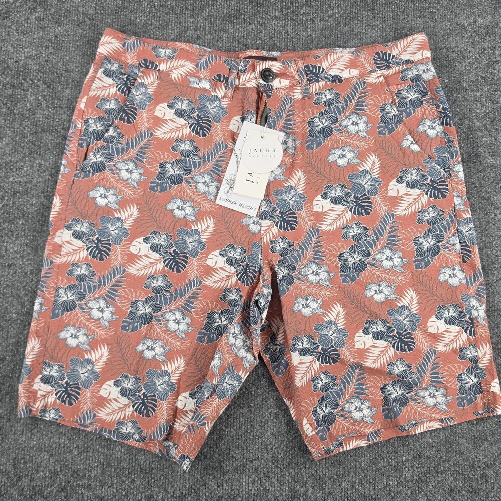 Jachs New York Mens Shorts Size 31 Tropical Floral 100% Cotton NWT